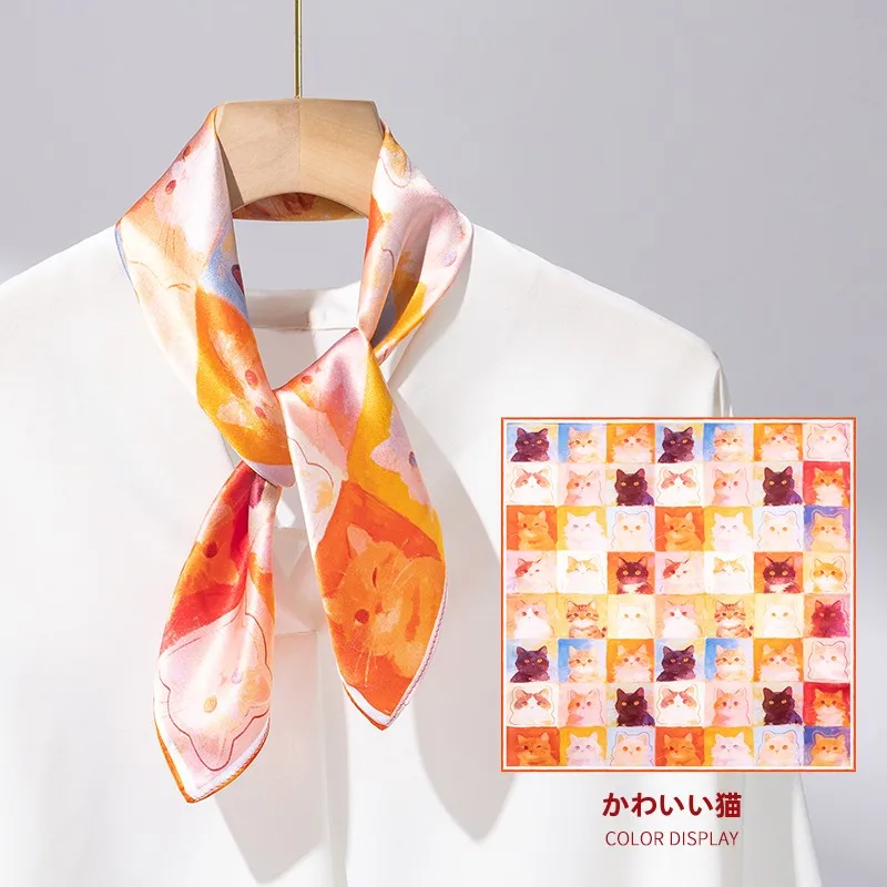 エレガントなシルクスカーフ上海ストーリーレディースファッショナブルなスクエアネクタイ春のギフト純粋な桑シルク女性用アクセサリー