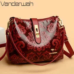 3 Layers Women 2024 Luxury Handbags Women Bags Designer Casual Shoulder Bags High Quality Leather Crossbody Bags for Female