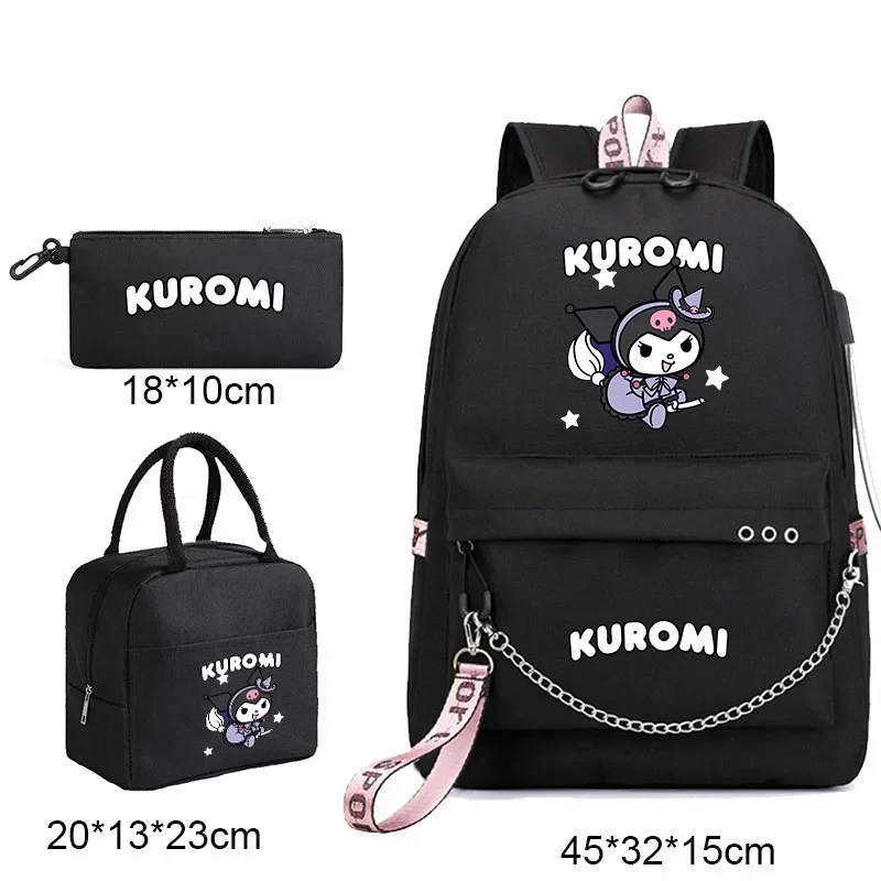 

Anime Sanrio knapsack bag Melody Kuromi Pom Pom Purin Cartoon Doll Cute School Bag Birthday Christmas Gift New Year's Gift