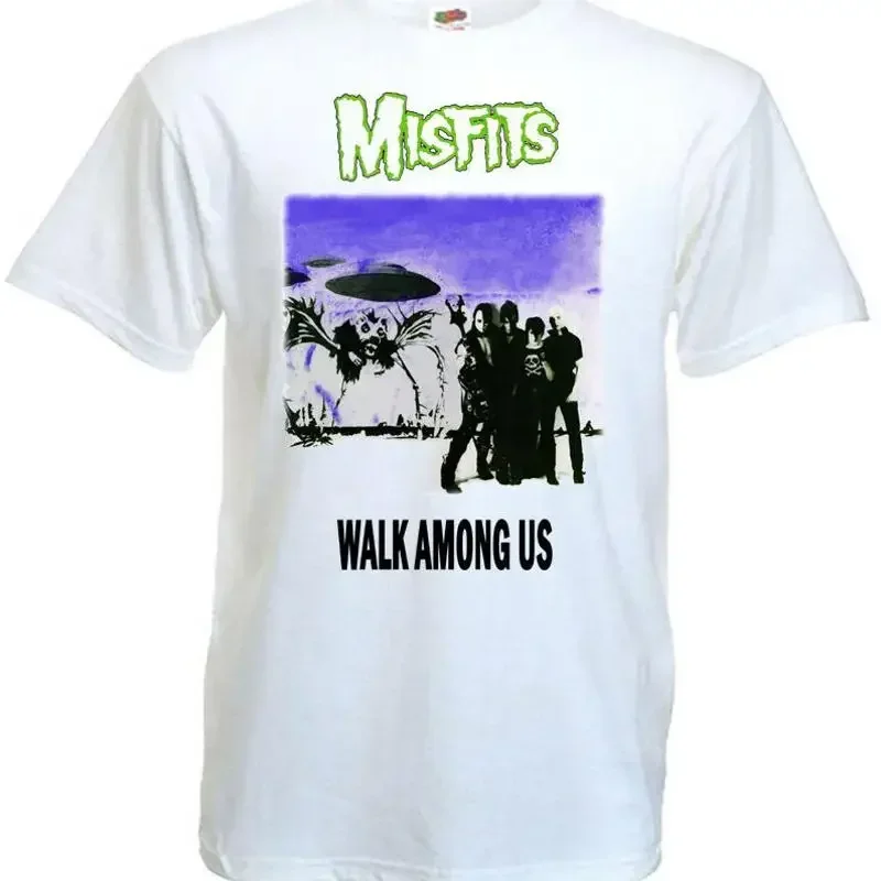 Camiseta con póster de Misfits v2, blanca, todas las tallas S 5XL