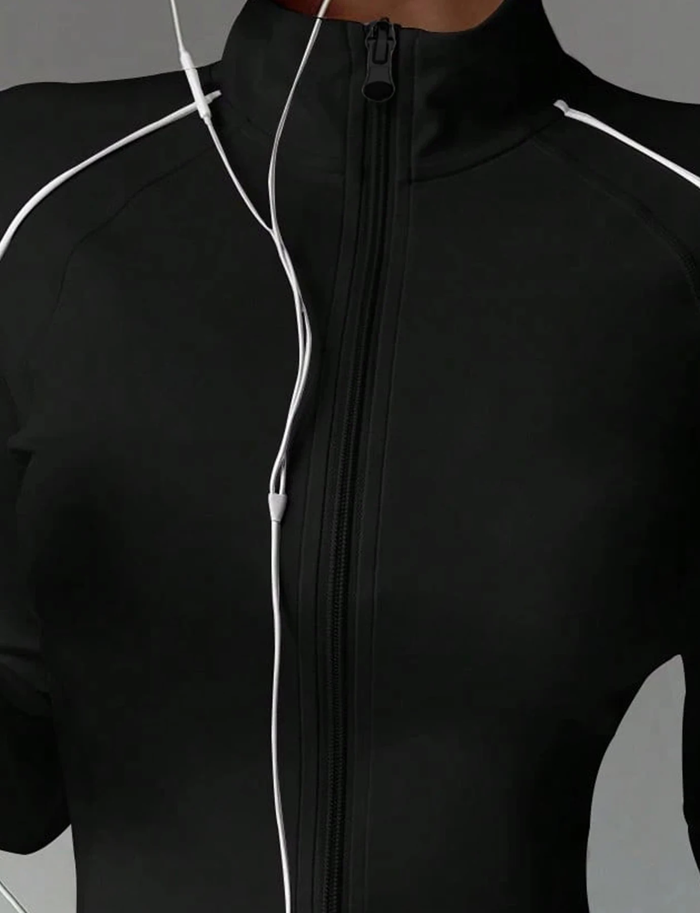 سترة نسائية لليوجا سريعة الجفاف بياقة واقفة وسحاب ومرونة عالية وقصة ضيقة رياضية بألوان متباينة لليوجا والجري وركوب الدراجات أفضل خيار