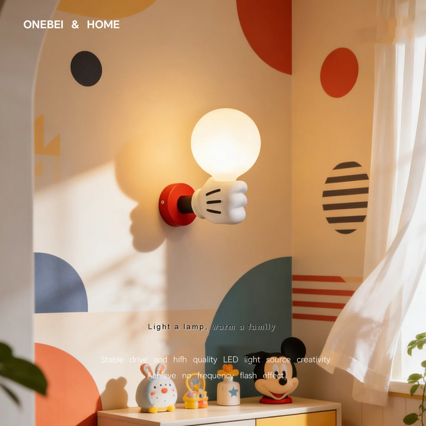 Memphis Nordic Wall Lamp Left and Right Hand Children's Room Wall Lamp Colorful Resin Wall Lamp Art Decoration Home Lighting