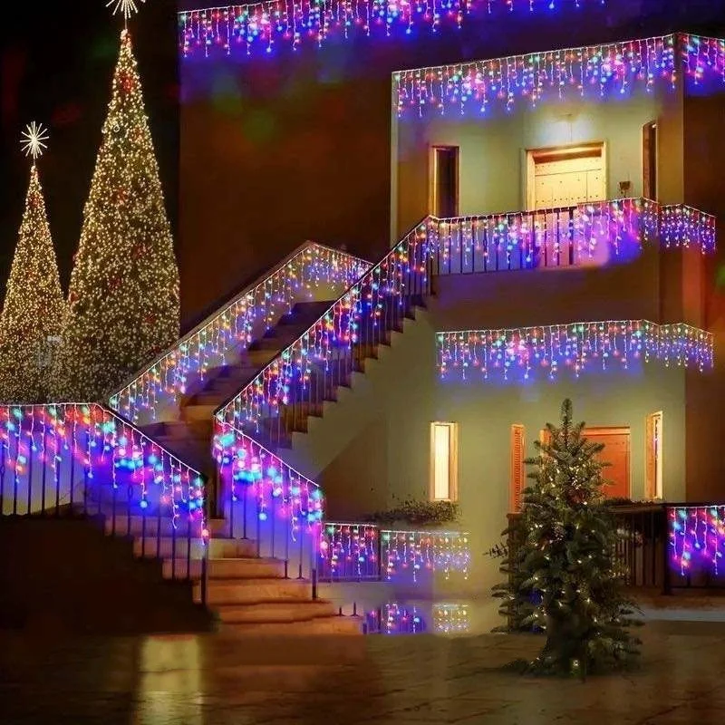 

Solar Icicle String Lights 3.5M 96LED Waterproof Eaves Decor Light Outdoor Curtain Icicle Light Patio Yard Garden Party Decorati