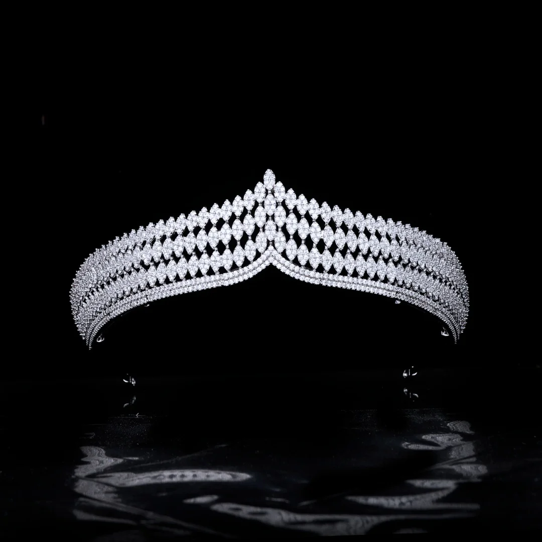 

Свадебные короны с кубическим цирконием для королевы, принцессы, свадебная тиара с фианитом, корона для женщин, пышная диадема, свадебные украшения для волос, головной убор