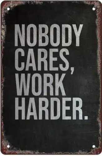 MOTIVATION WORK METAL TIN SIGN 