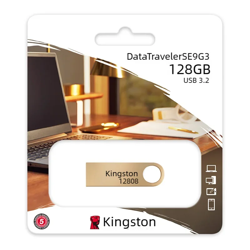 Kingston 128GB USB3.2 Gen 1 USB flash drive DTSE9G3 Large capacity metal USB flash drive Up to 220MB/s read and 100MB/s write