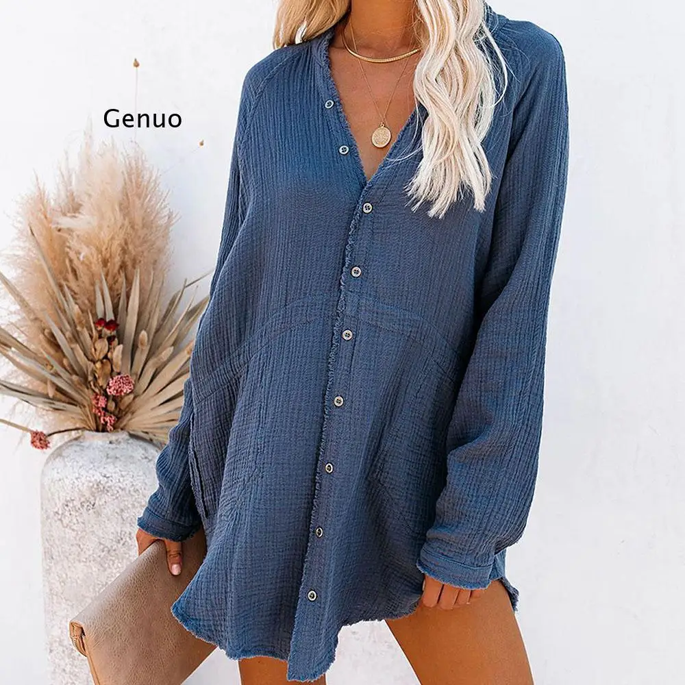 Summer Long Coat Female Recreational Bottom Unlined Upper Garment Women's Tourist Beach Party Club Casual Dresses Clothes