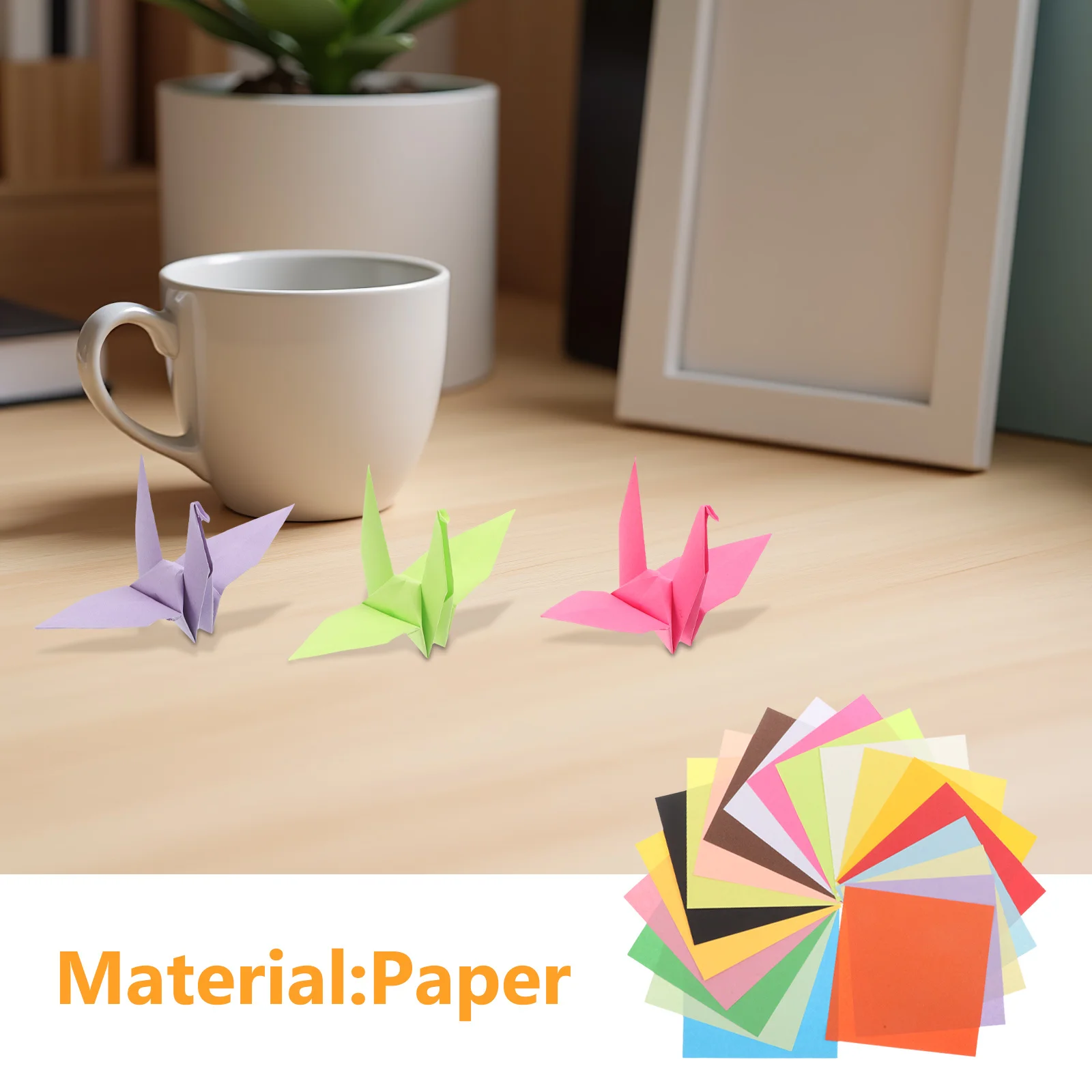200 قطعة مجموعة ورق اوريغامي 20 ورقة مربعة ملونة 5.89 بوصة ورق قابل للطي ملون نابض بالحياة لصياغة المشاريع المدرسية