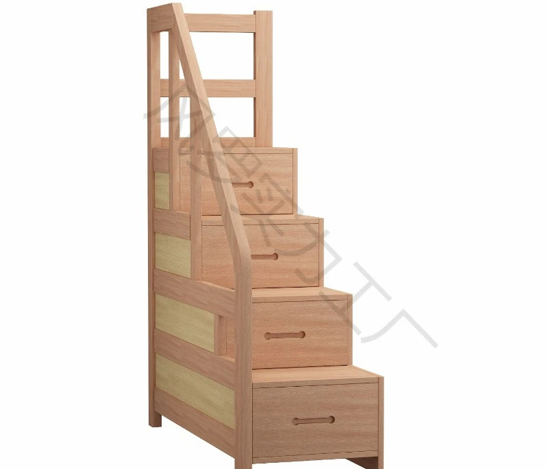 

Step up and down bed ladder cabinet, storage, beech solid wood, separate ladder cabinet, sold separately, step slide