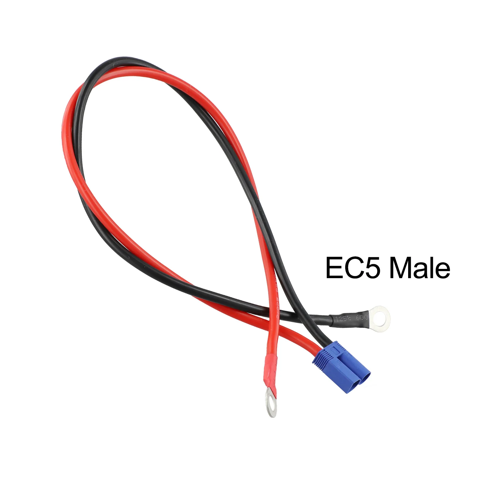Adapter Cable 10AWG EC5 Male to O Terminal with Tinned Copper Core for Vehicle Battery Jump Starting and Power Delivery Use