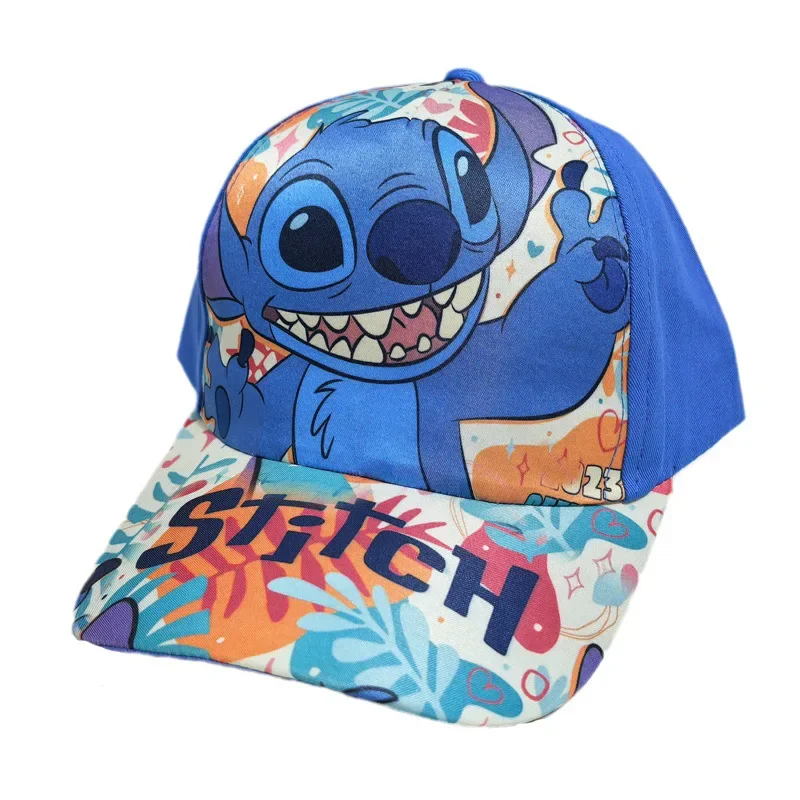 Disney Stitch Kids Baseball Caps Cute Hat Adjustable Snapback Cap Spring Summer Boys Girls Outdoor Travel Sunscreen Hats Gifts