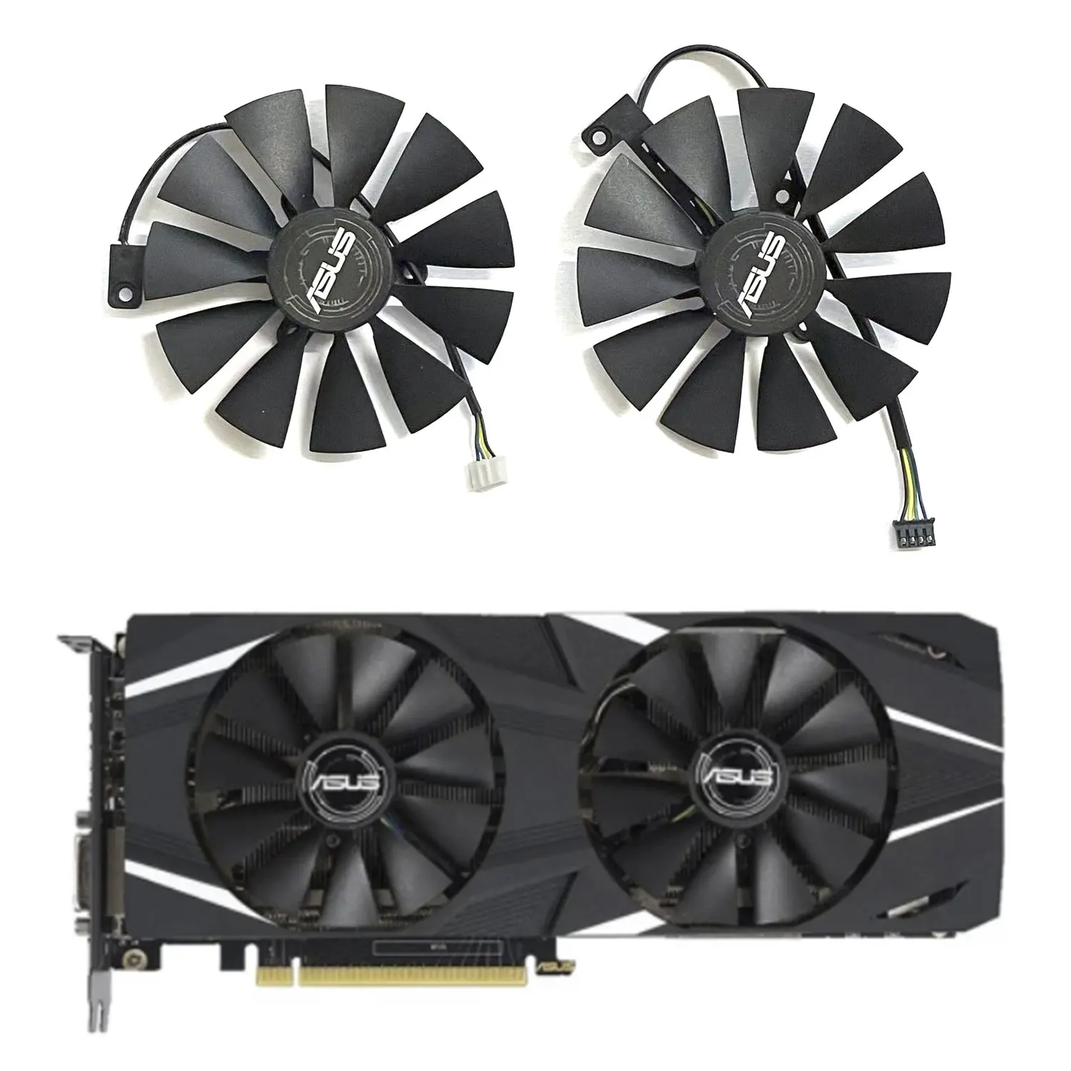 

NEW 87MM 4IN FDC10U12S9-C DUAL-RTX 2060 2070 GPU Fan，For ASUS DUAL-RTX 2060 2070 2080 2080TI Graphics card cooling fan