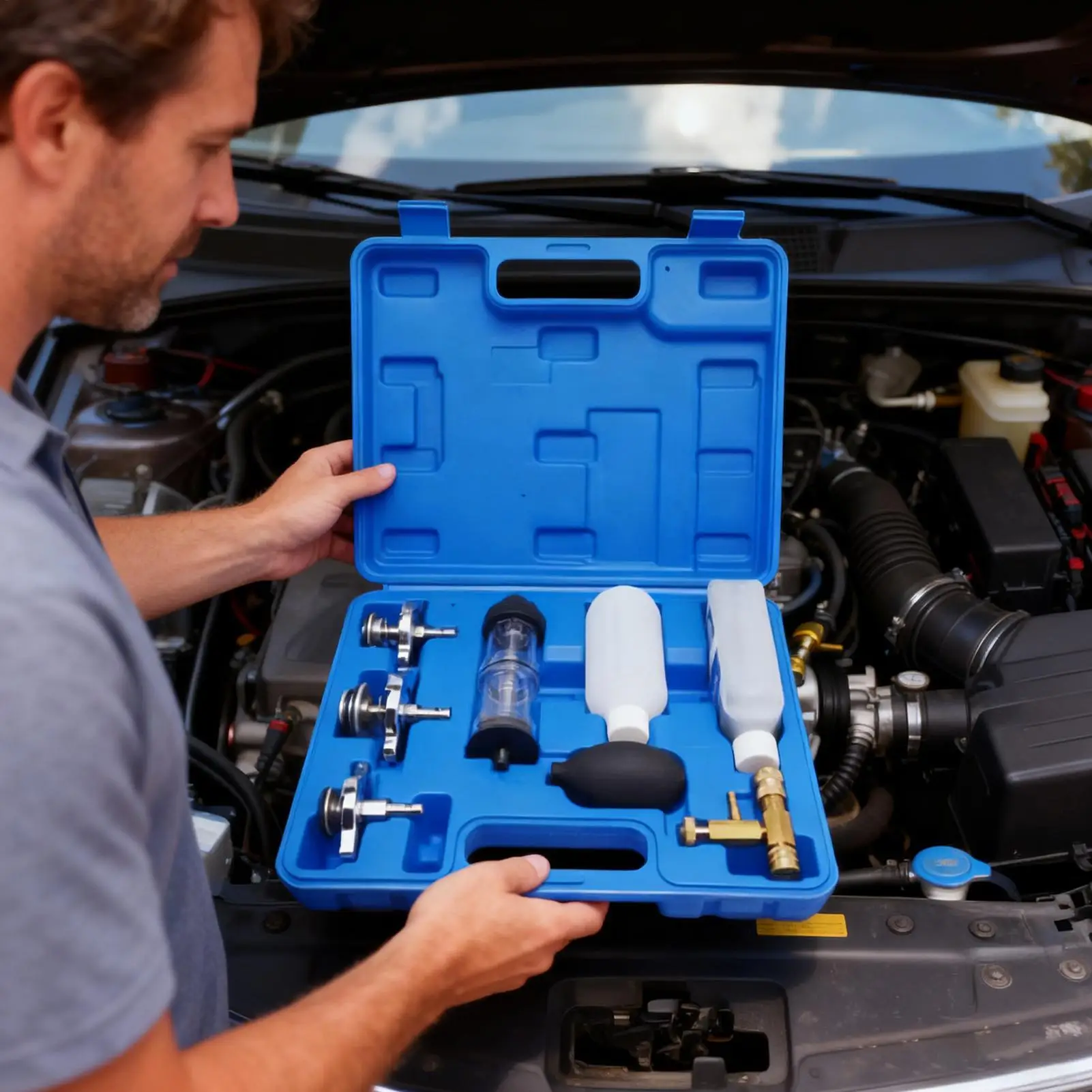 

Тестер утечки горения, профессиональные инструменты обнаружения, автомобильный тестер утечек для автомобиля, грузовика, дорожного трактора, экскаватора, ремонта двигателя