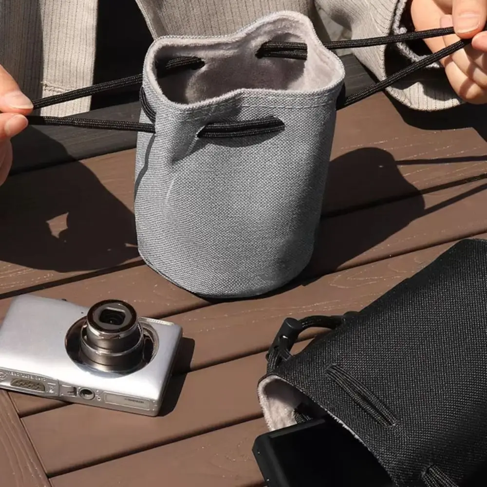 Waterproof Camera Bag Lightweight Durable Lens Drawstring Pouch Protective Fleece Photography Protective Bag Photography