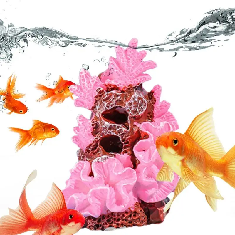 Small Coral Fish Tank Decor Tiny Sea Coral Artificial Decor Aquarium Decor For Fish Tank Aquarium Animal Terrarium And Family