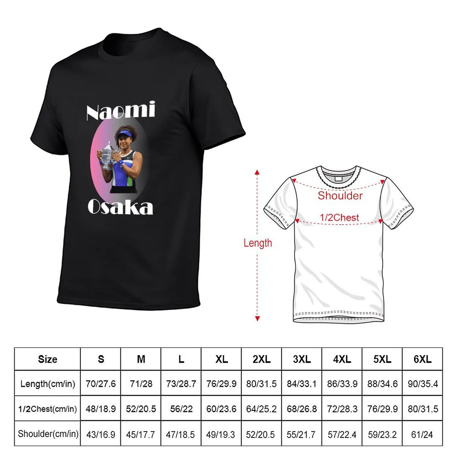 Naomi Osaka - US Open Champion 2020 T-Shirt anime stuff aesthetic clothes mens t shirts casual stylish