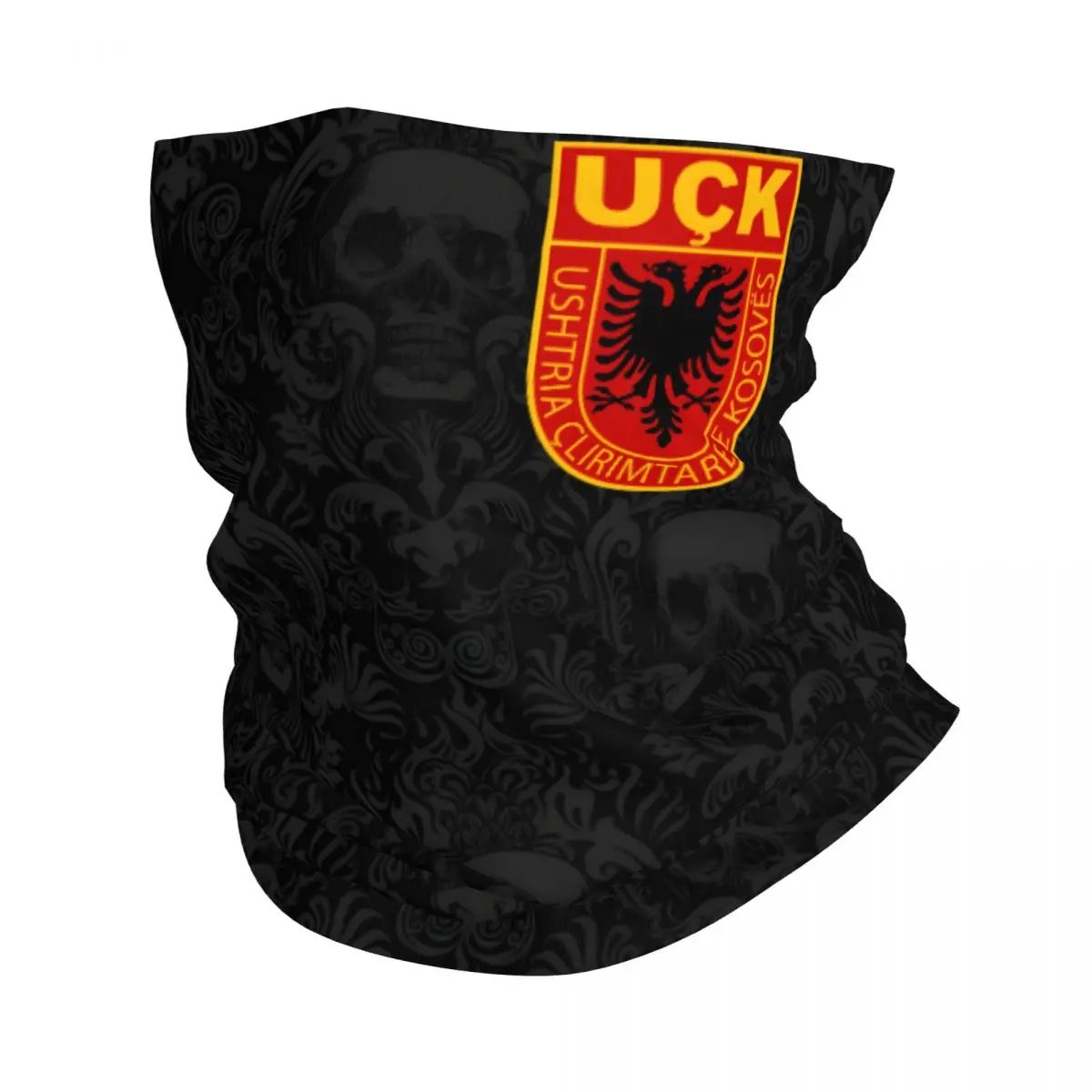 

Uck Albanian Eagle Bandana Neck Gaiter Printed Motorcycle Club Wrap Scarf Cycling Face Mask Hiking Unisex Adult Winter