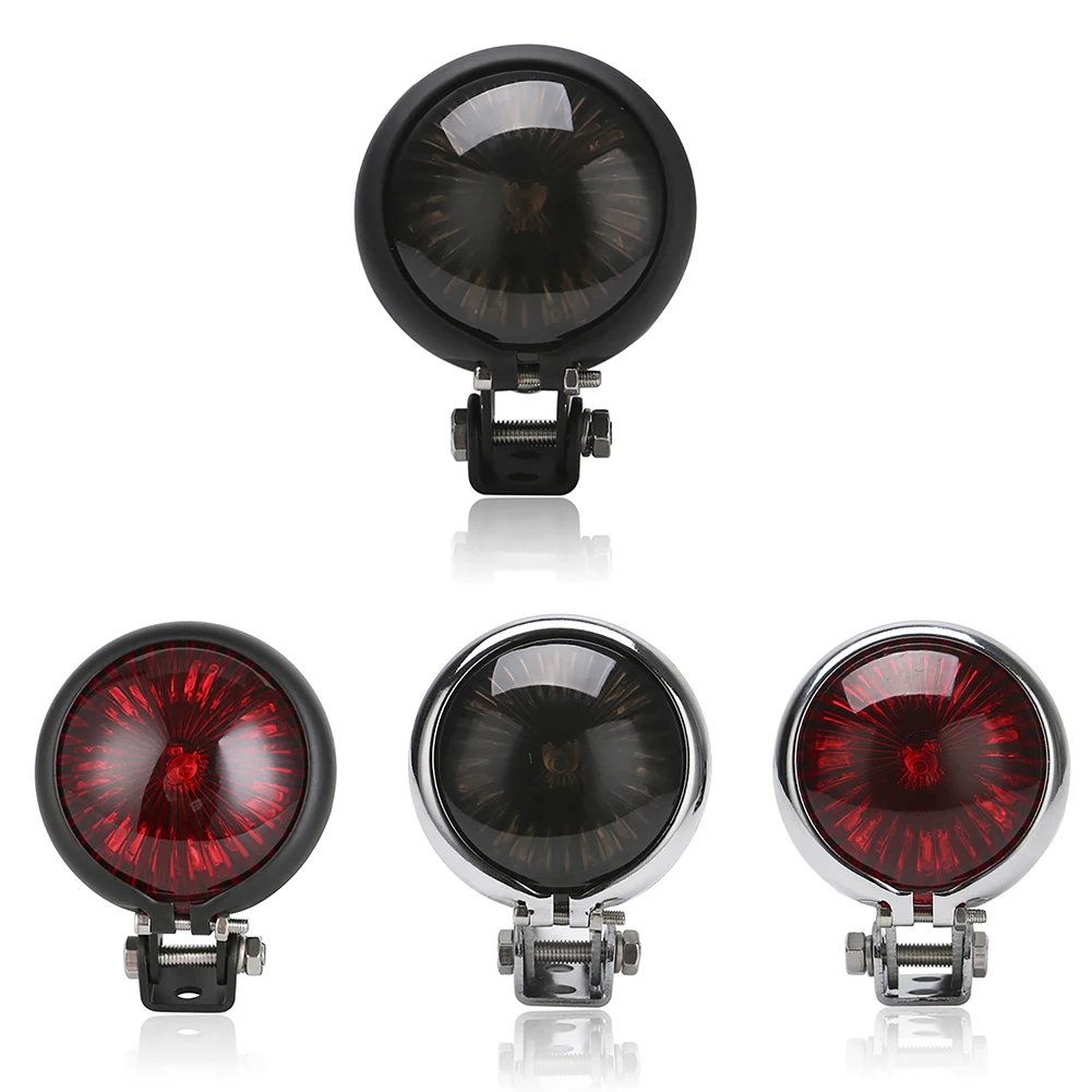 Motorfiets Led Rem Achterlicht Signaallicht 12V Retro Kleine Ronde Achterlicht Achterlicht Achterstoplicht Gemodificeerde Onderdelen