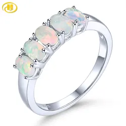 Natural Opal Sterling Silver Rings 0.8 Carats Genuine Faced Opal Mystery Gemstone S925 Fine Jewelry Gifts for Women Birthday