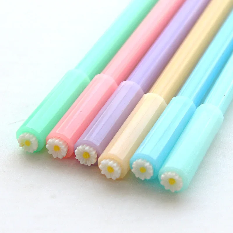 

50 шт., гелевая ручка ярких цветов, канцелярские принадлежности для студентов, ручка для подписи Kawaii, школьные принадлежности