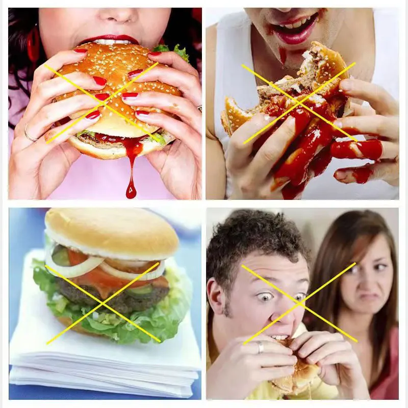 Contact-free Burger Food Fixed Clip Shell Sandwich Hamburger Silicone Rack Holder for Household Washable Kitchen Convenient Part
