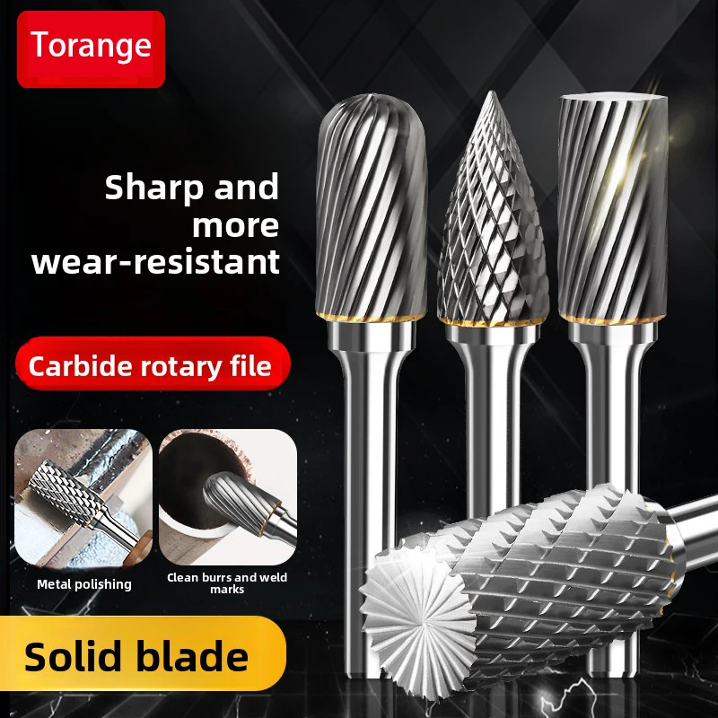 

Hard Alloy Rotary File Tungsten Steel Grinding Metal Polishing Milling Cutter Woodworking Drilling Bit Grinding Head Filing Tool