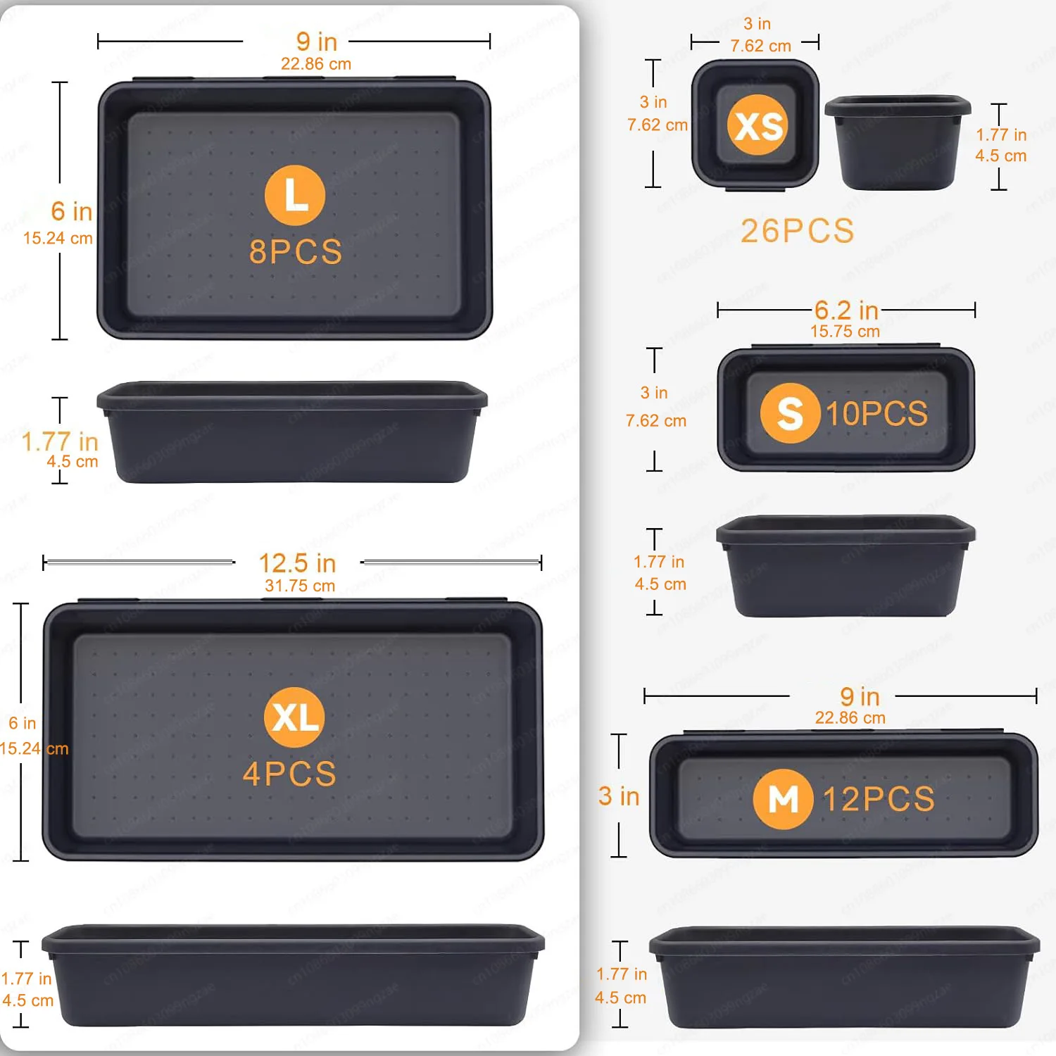 [60 IN 1] Toolbox Manager Tray, Drawer Manager
