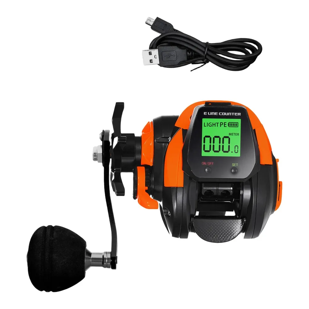 Digital Display Large Screen Baitcasting Reel TX800 For Deep Sea Boat For Bridge 7.2:1 7+1BB 10kg Magnet Fishing Tackles