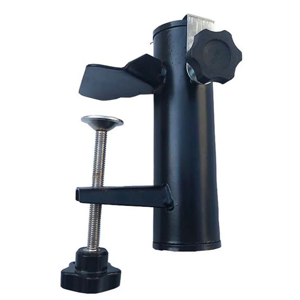 Outdoor Umbrella Base and Mount Stand Metal Clamp Holder, Square Railing Attachment, Suitable for 19 38mm Parasol Poles