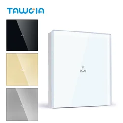 TAWOIA Touch Sensor Doorbell Switch Glass Panel Wall Dingdong Switch Suitable For Mechanical Doorbell With Transformer