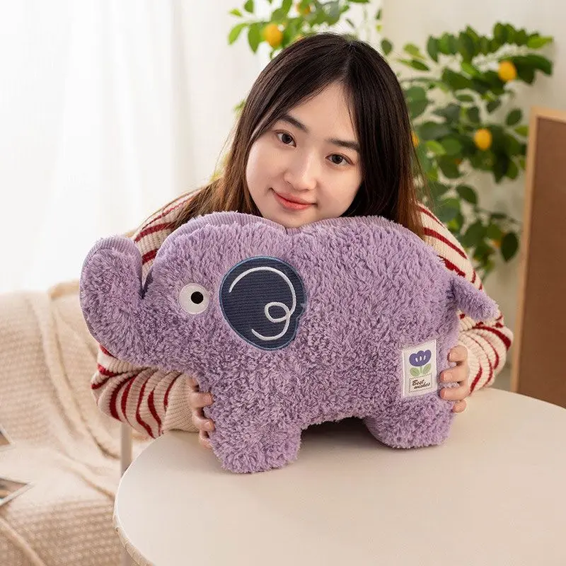 Cartoon Creative Elephant Rabbit Pillow Plush Toy Cute Dog Cushion Children's Sleeping Doll Birthday Gift