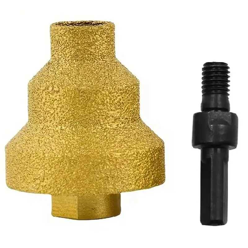 [NEWA08R】 M10 Adapter Included Diamond Brazing Cone Reamer Drill Bit Set–Sizes 20/35/50Mm, For Brickwork, Marble Drilling, Trimm