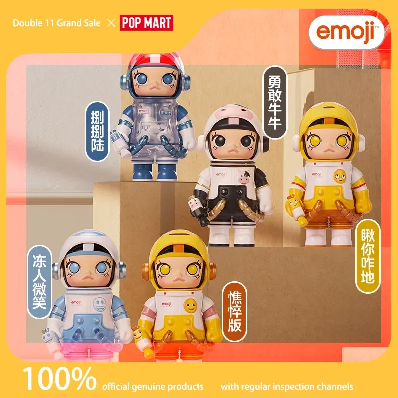 

Genuine Pop Mart Mega Space Molly 100% Emoji Blind Box Gift Birthday Gifts For Girls Trendy Toys Ornaments Figure Mysterious Box