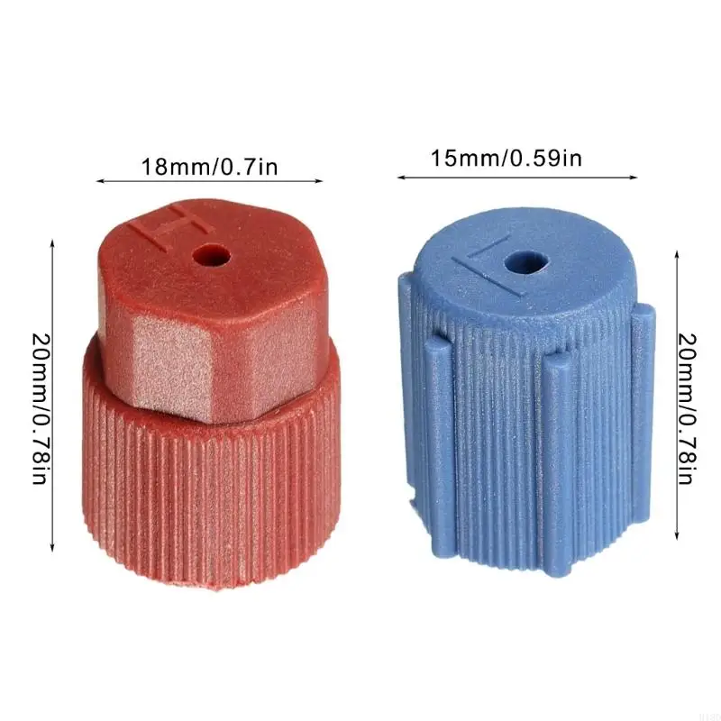 918D -pakket 10 onderhoud R134A Hoge en lage druk Airconditioning doppen met afdichtingen, laadservicepoorten 13 mm en 16 mm