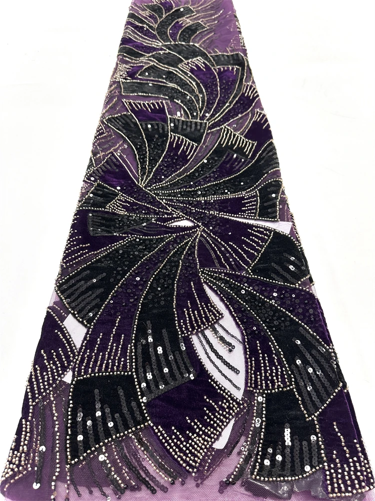 高級アフリカスパンコールビーズレース生地 2025 新高品質新郎ナイジェリアウェディングブライダル刺繍フレンチチュール素材