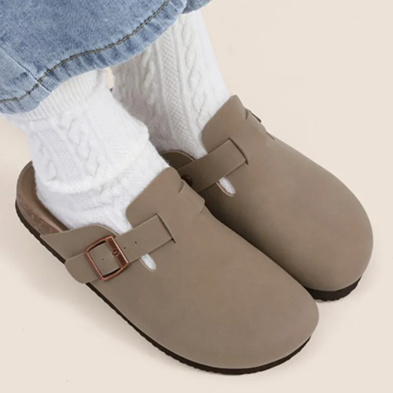 Crestar Summer Clogs Slippers For Women Men Fashion Potato Shoes Leather Cork Footbed Mules With Arch Support Unisex Beach Shoes image 3