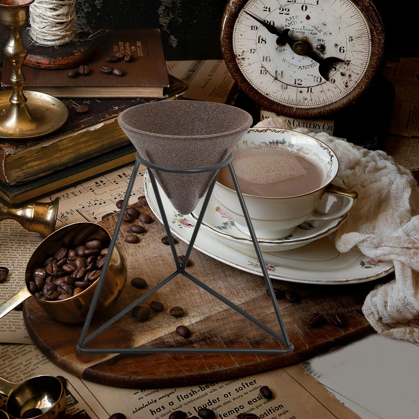 

Coffee Dripper Stand Metal Iron Filter Rack Compact Stable Base Coffee Filter Holder for Home Cafe Bar Supplies