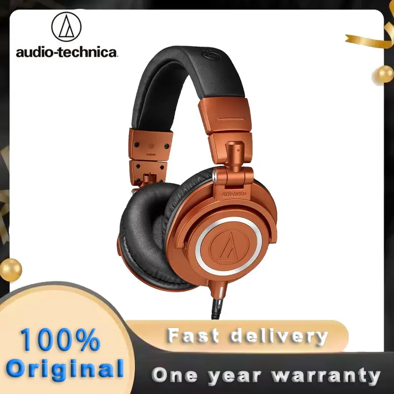 Audio-Technica ATH-M50x Wired Studio Headphones Stereo Professional DJ Headphone Over Ear Monitor Earphones Bass Headsets Gaming