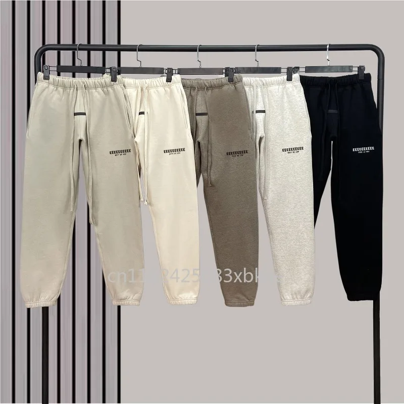 

25SS Double Line Luxury Design Men's Casual Pants Rubber Letter Logo Legging Pants Designer Brand Couple Loose Sweatpants