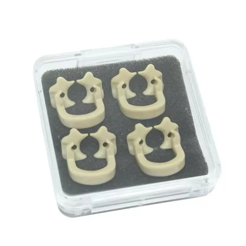 Hochwertige 4 Stück/Box Dental-Damclips, Harzbarriere-Klammern, Gummi-Sektionalmatrixband, Molarenclips, Dental-Gummidam-Clips – Detail 6