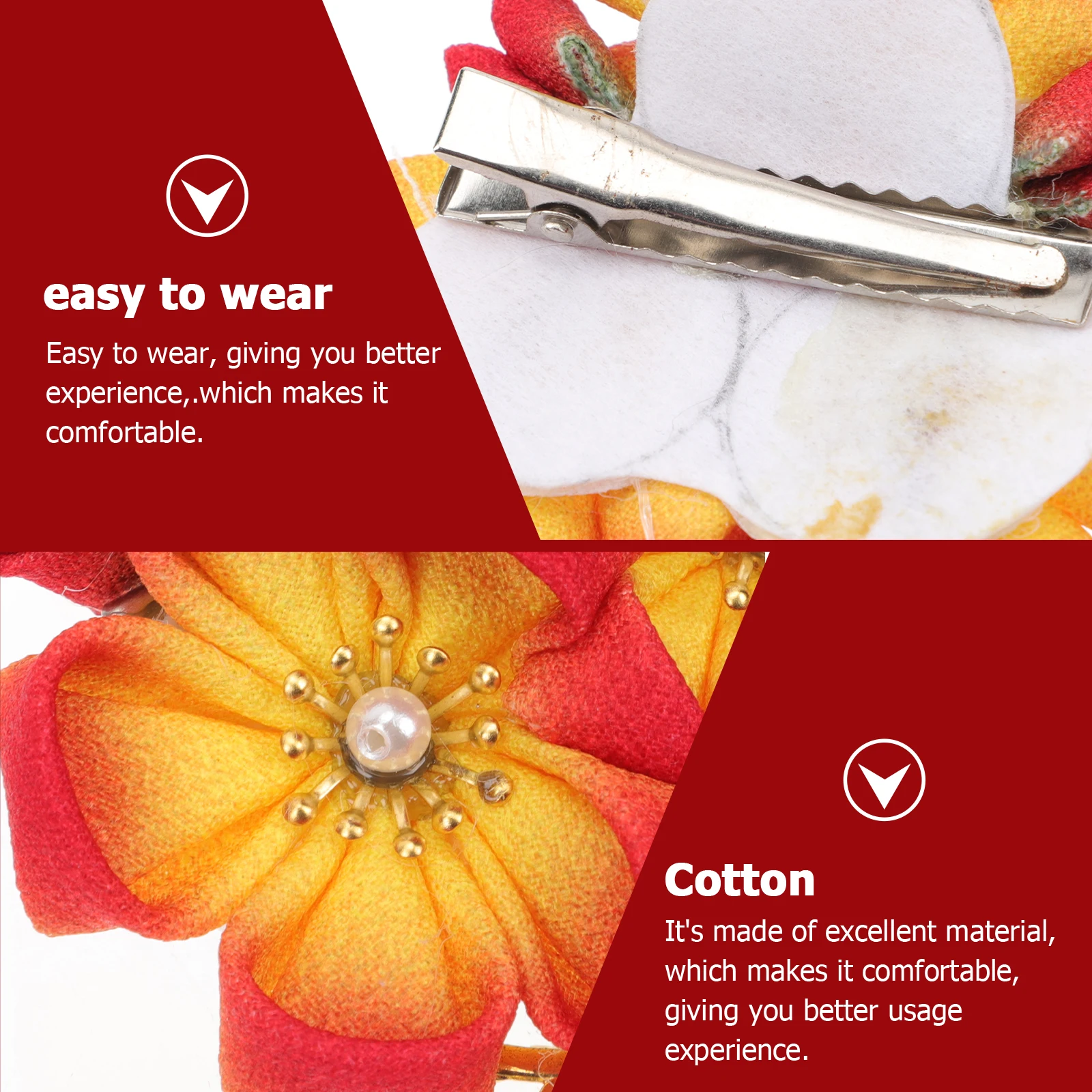 

Flower Hair Pin Japanese Style Delicate Cloth Floral Headwear for Photography Cosplay Party Prom Bridal Elegant Hair Accessories