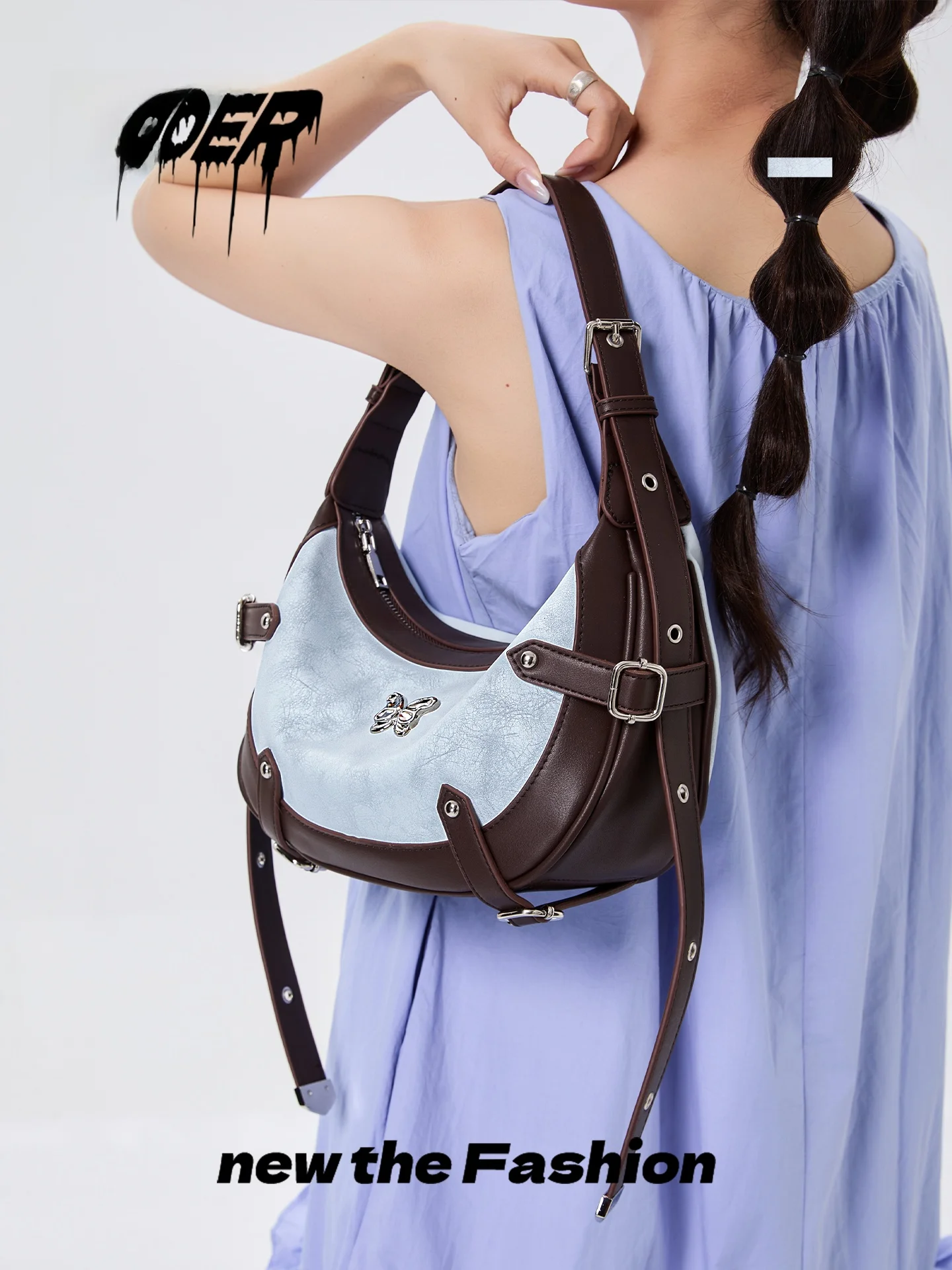 

Begooer Original Color Block Underarm Bag Women's Fashion Sweet Cool Handbag Street Style Commuting Single Shoulder