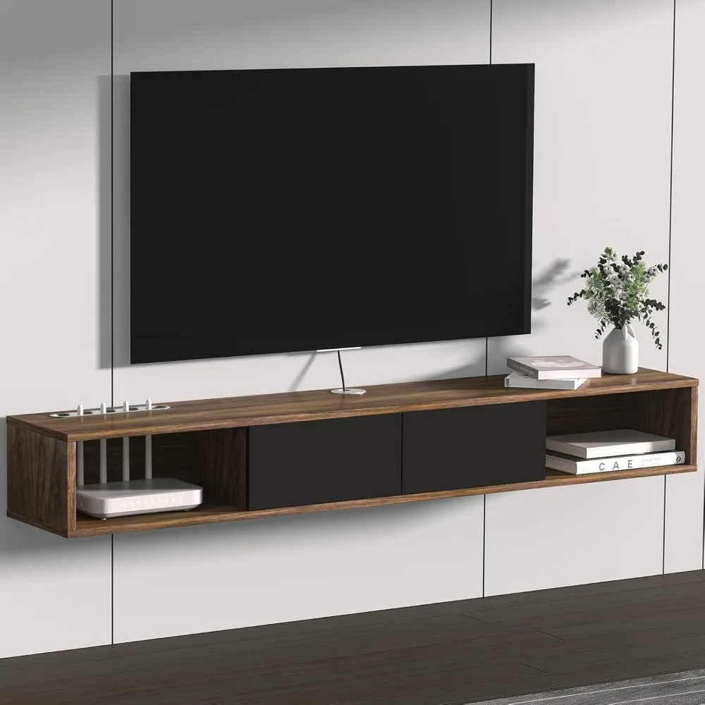 

Space-Saving Wall-Mounted TV Stand with Storage for Entertainment Center, 47.24 Floating Shelf Cabinet