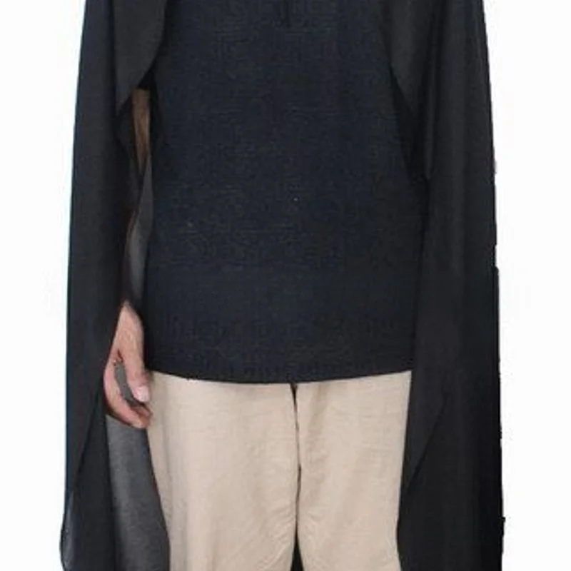 زي الهالوين زي أداء الشيطان للبالغين والأطفال بياقة إسفنجية جميع أداء مرحلة Bla Cape التقليدية العرقية... #3