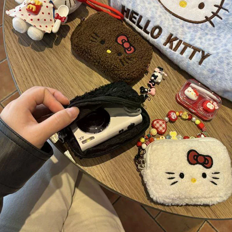 

Portable Small Item Storage Bag Travel Headphone Bag Coin Purse CCD Storage Bag Sanrio Hello Kitty Cute Cartoon Makeup Bag