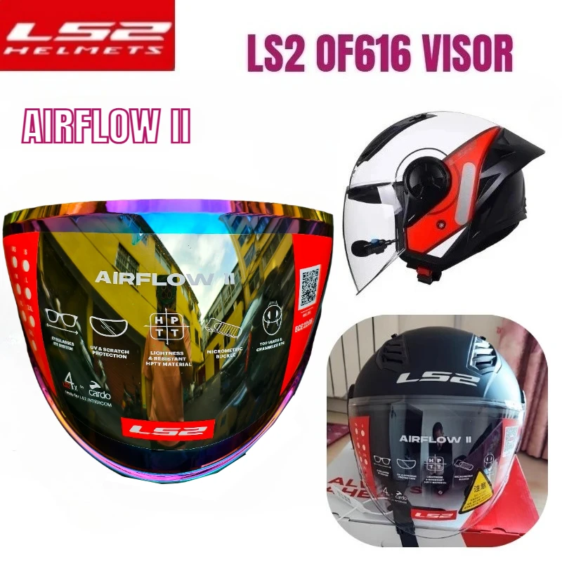 

Hot Original LS2 AIRFLOW II Half Helmet Silver Visors,LS2 OF616 Helmet Lens, Open Face Motobike Helmet Color Lens