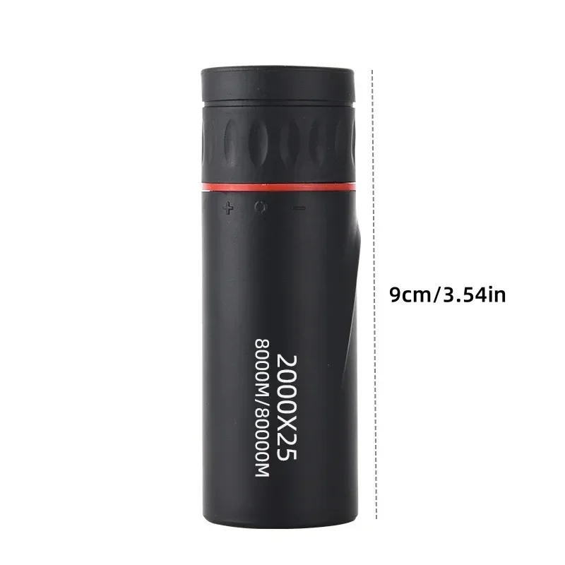 2000x25 HD Monocular Telescope Mini Portable Mobile Phone Telescope with Holder Outdoor Camping Hunting Birdwatching Telescopes — 1