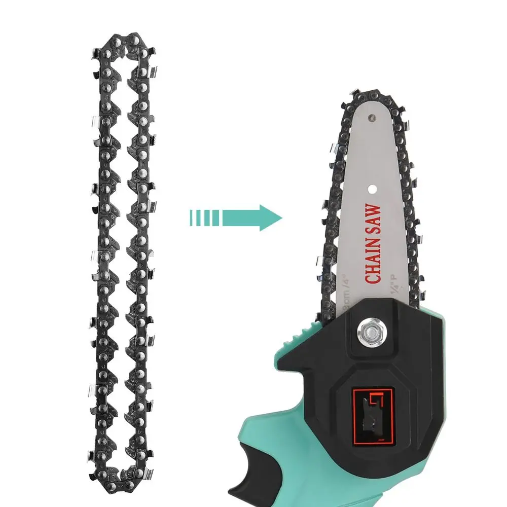 Mini Steel Chainsaw Chains Electric Saw Blade Electric Power Tool Saw Accessory Replacement Wood Cutting 4In 6 Inch 8 Inch Chain