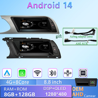 8.8 Inch Carplay Car Radio For Audi A4 B8 2009-2016 Android Multimedia Player Touch Screen 4G Wifi GPS USB Display GPS Navi DSP