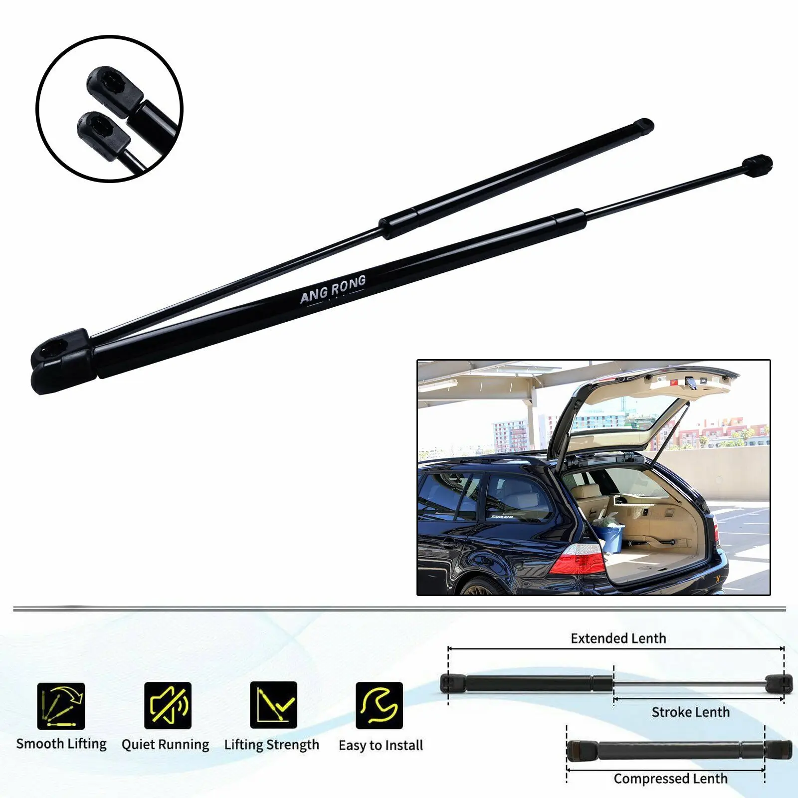 Rear Tailgate Boot Trunk Gas Struts Support BMW 5 Series E61 Estate 51247178273